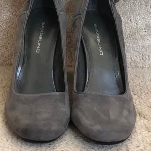 Bandolino Gray Suede High Heel Shoes